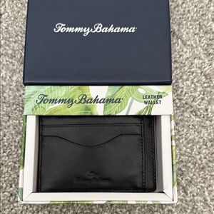 Tommy Bahama Black Leather Card Holder